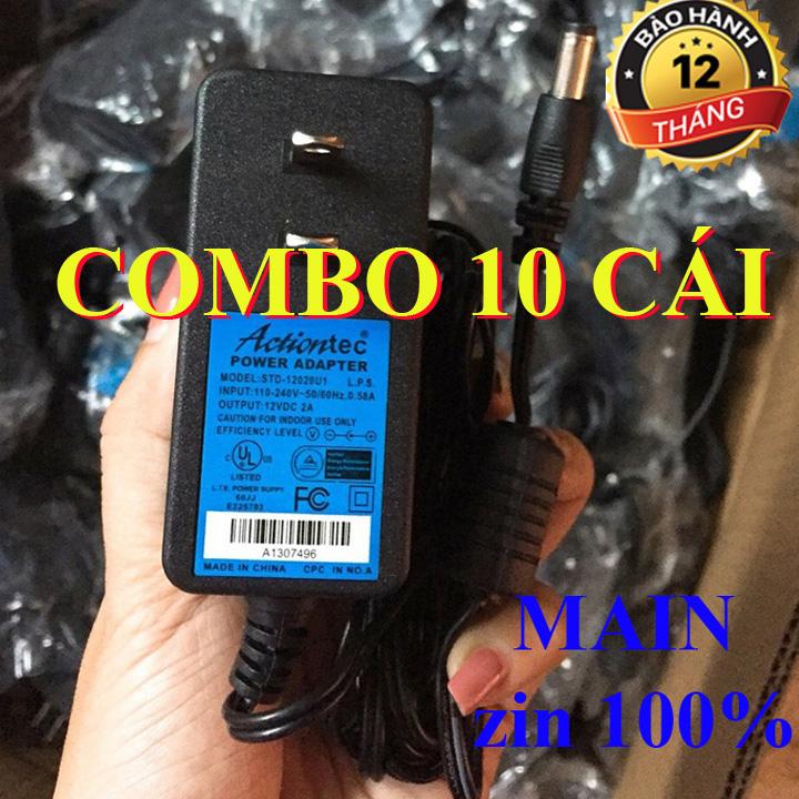 Combo 10 adapter 12v 2a actiontec - nguồn actiontec 12v 2a bảo hành 12 tháng - actiontec 12v2a