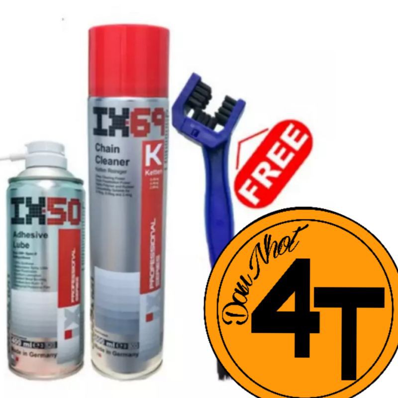 Bộ xịt Voltronic rửa sên IX69 600ml, IX50 400ml tặng bàn chải 3D nhập Đức