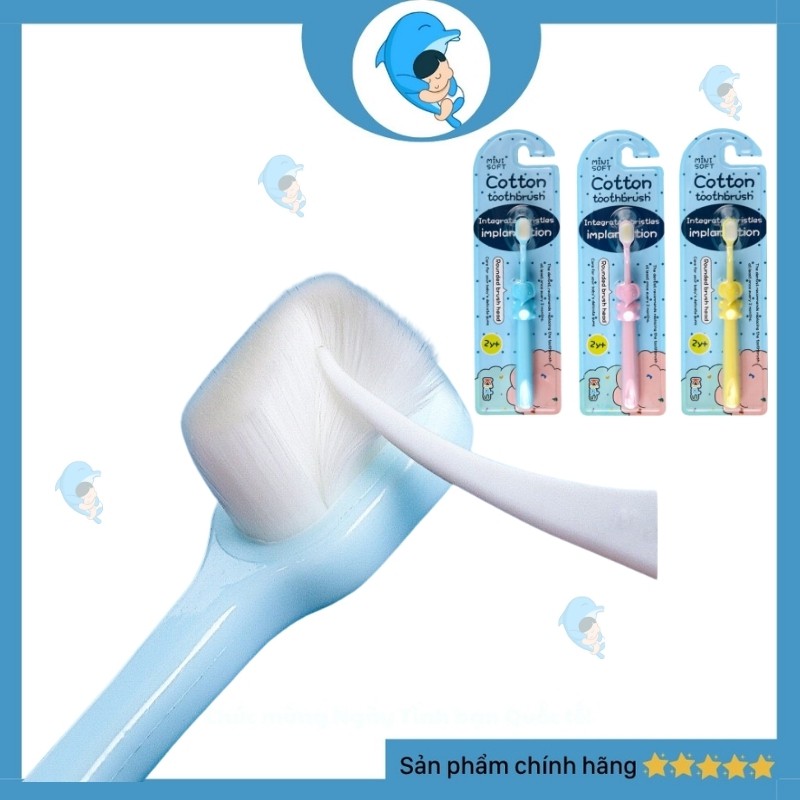 Bàn chải đánh răng sợi lông tơ siêu mềm cho bé giúp bé yêu thích việc đánh răng hơn