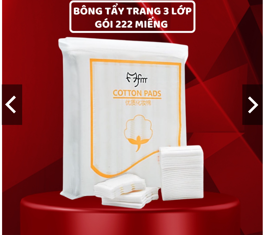 Bông tẩy trang, bông tẩy trang 222 miếng, bông tẩy trang cotton pads N4T64N23