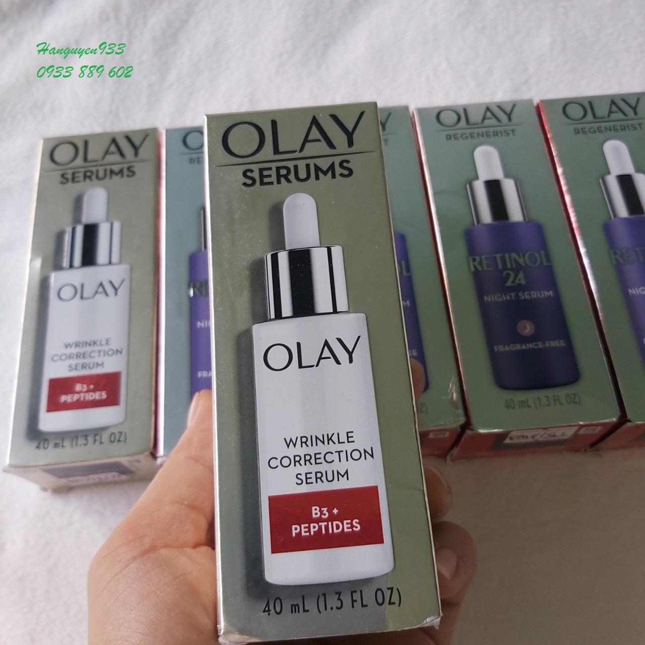 [Hàng Mỹ] Serum Chống Nhăn hiệu quả Olay Wrinkle Correction Vitamin B3 +  Peptides