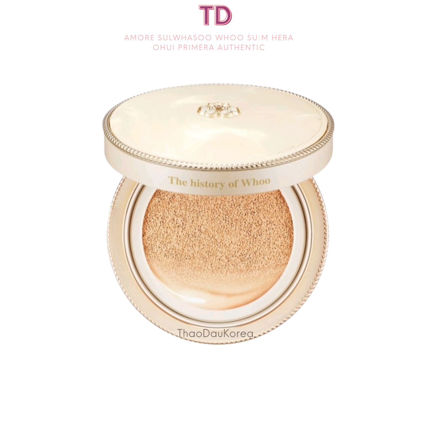 Hộp tách set Cushion Phấn nước trang điểm ngừa lão hóa Whoo Gongjinhyang Mi Luxury Golden Cushion SPF50+/PA+++ tloskorea cũ