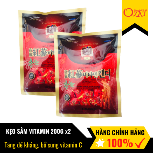 Combo 2 túi Kẹo Hồng Sâm Vitamin Hàn Quốc