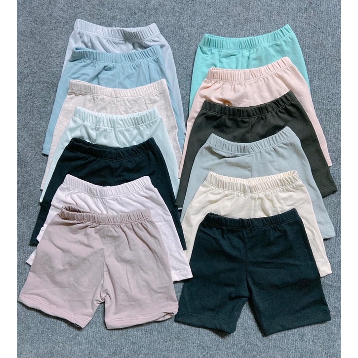 Set 10 quần ngố hè thun cotton 4c xuất dư xuất xịn cho bé trai bé gái.