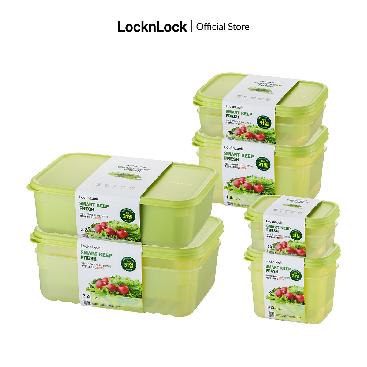 Hộp bảo quản thực phẩm LocknLock Smart Keep Fresh food container giữ tươi mát lên đến 31 ngày - đa dạng kích thước