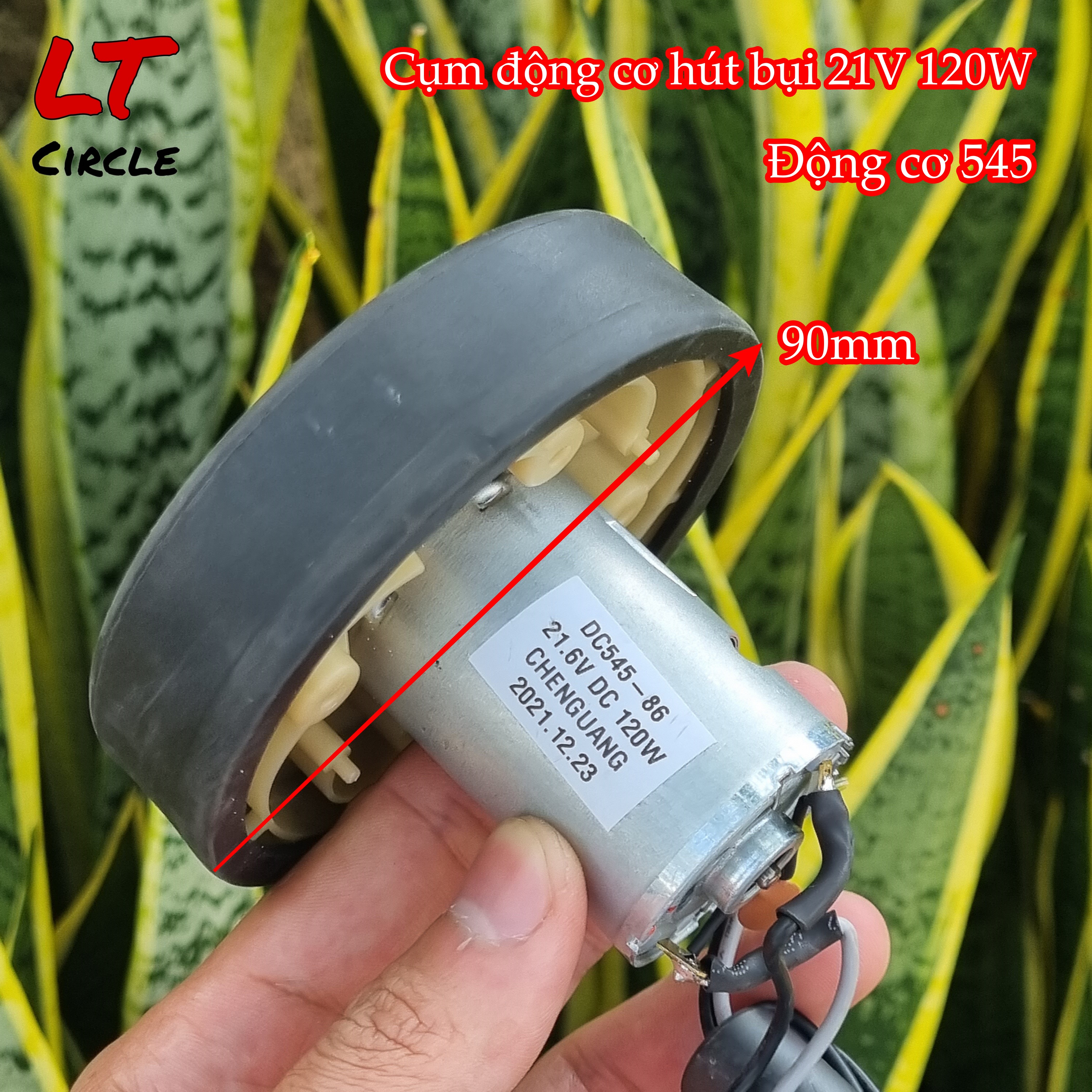 Động cơ motor máy hút bụi DC 21V 120W động cơ vòng bi cánh kim loại