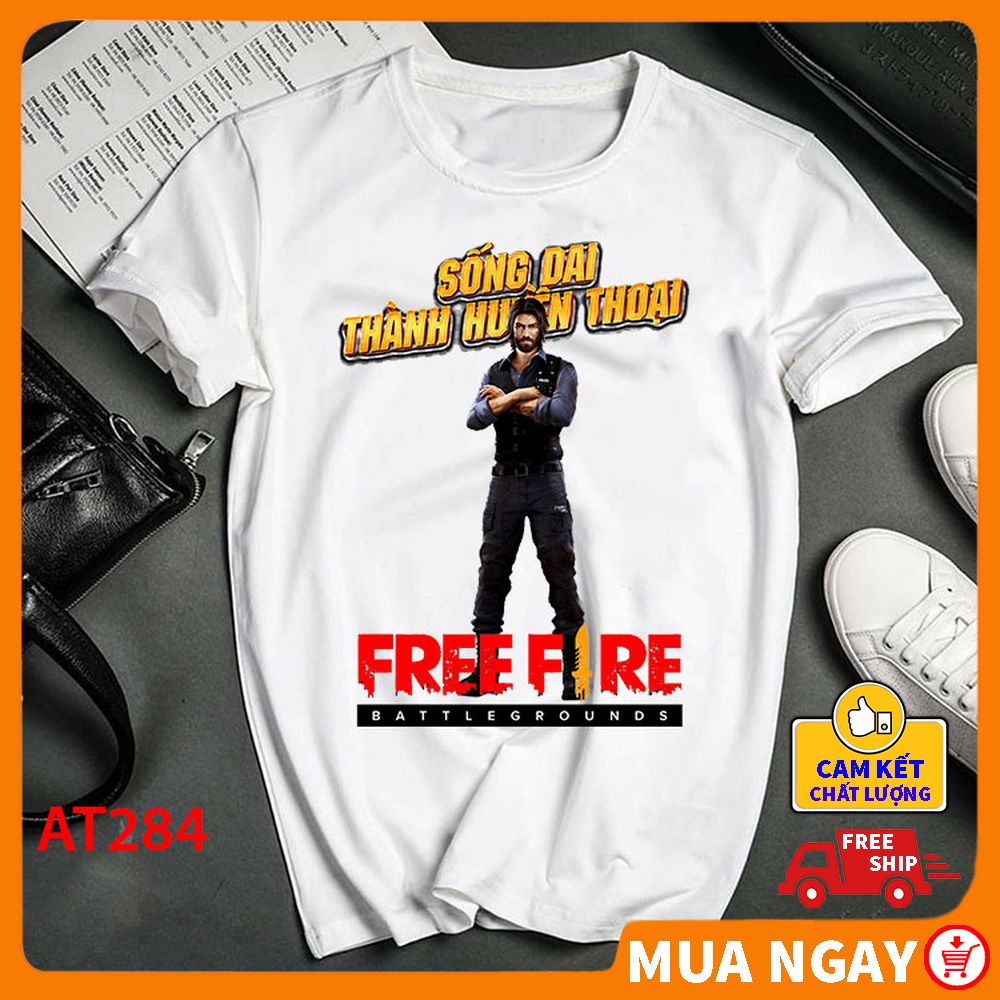 BST Freefire - Áo phông trơn nam nữ ABATI dáng Unisex form rộng, vải dày mịn mát, hình in sắc nét không phai, phong cách độc lạ AT284A