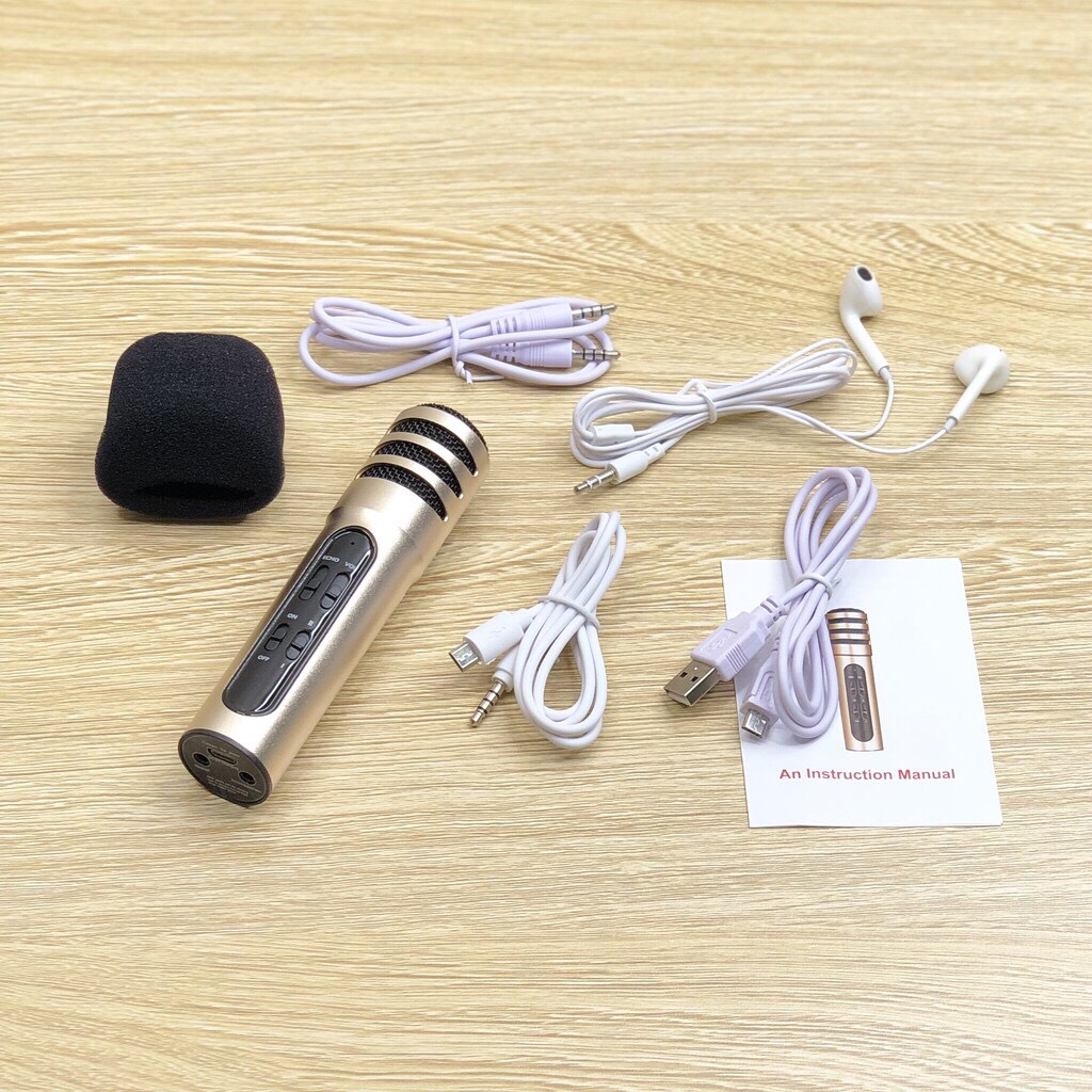 MICRO LIVESTREAM C7 MIC THU ÂM KARAOKE LIVE STREAM 3 IN 1