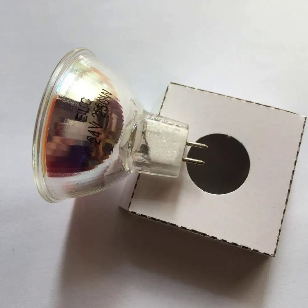 Elc 24v250w bóng đèn halogen, thay thế cho hlx 64653 PH 13163 24V 250W gx5.3 đèn, kính hiển vi chiếu ánh sáng