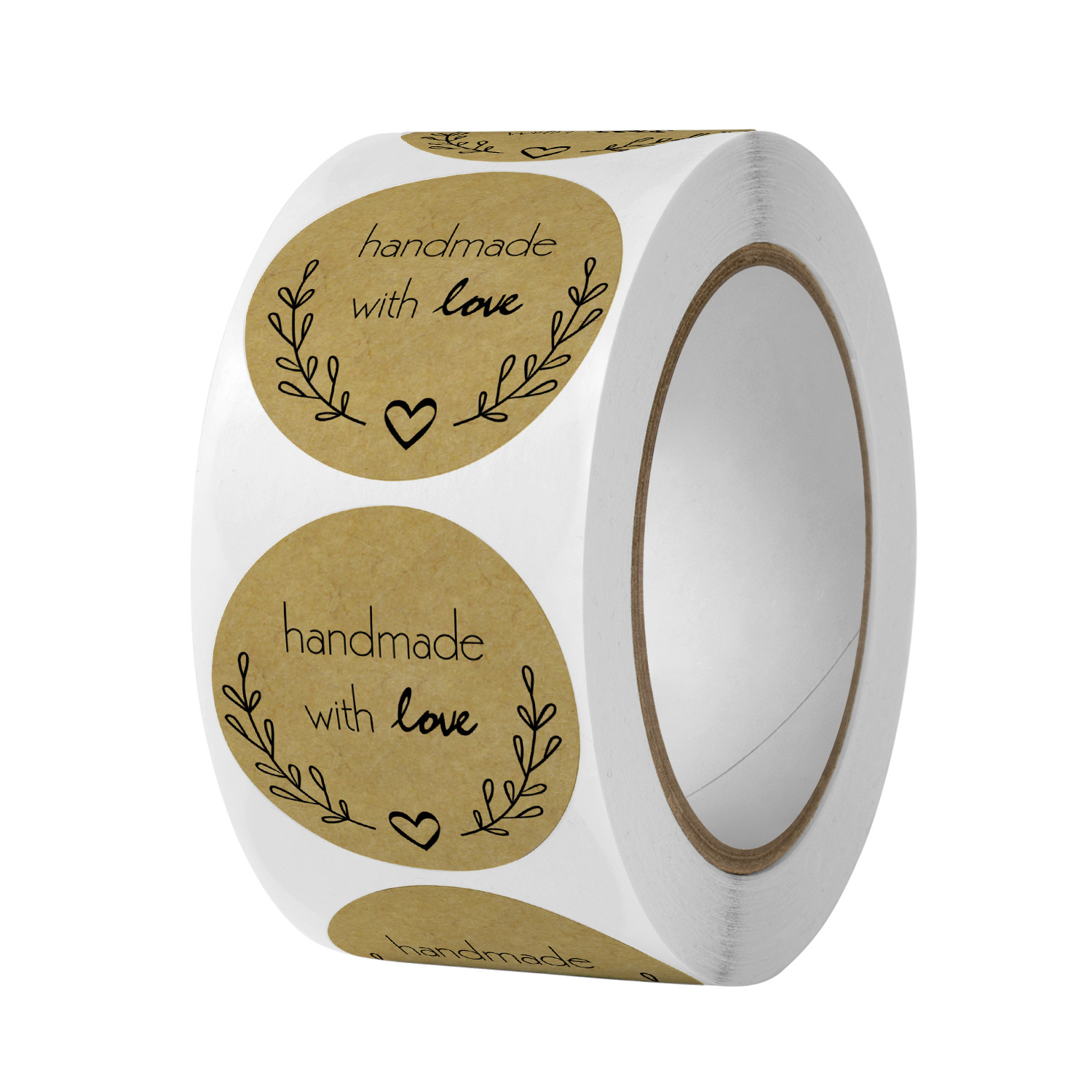 Cuộn 500 stick Sticker Handmade Dán nhãn cảm ơn Tem giấy dán handmade gói quà gói đơn hàng