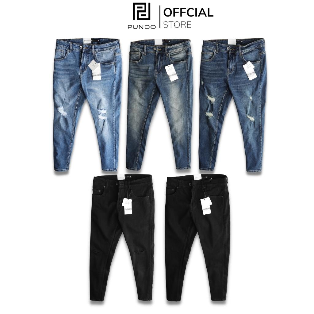 Quần jean nam dài 5 màu basic , chất cotton jean cao cấp dễ phối pundo qjpd05+ qjpd04