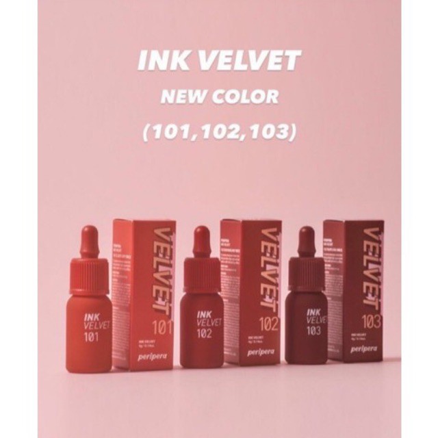 Son kem lì ink velvet màu 101 - 102 - 103