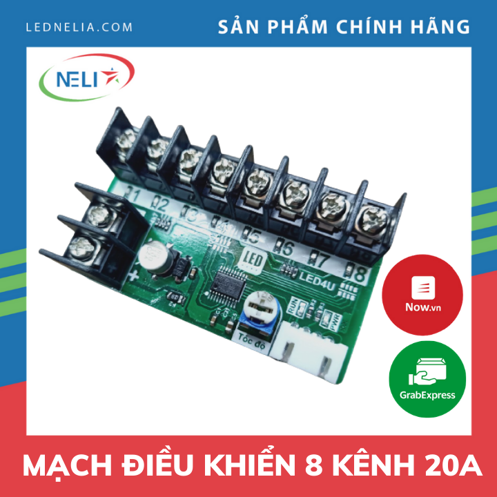 Mạch điều khiển Led vẫy 8 kênh công suất 20A