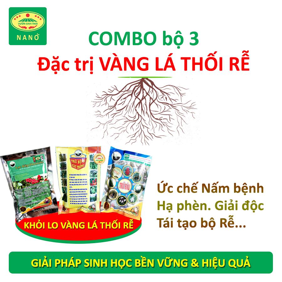 (Combo bộ 3) Chế phẩm sinh học đặc trị Vàng Lá Thối Rễ trên cây trồng
