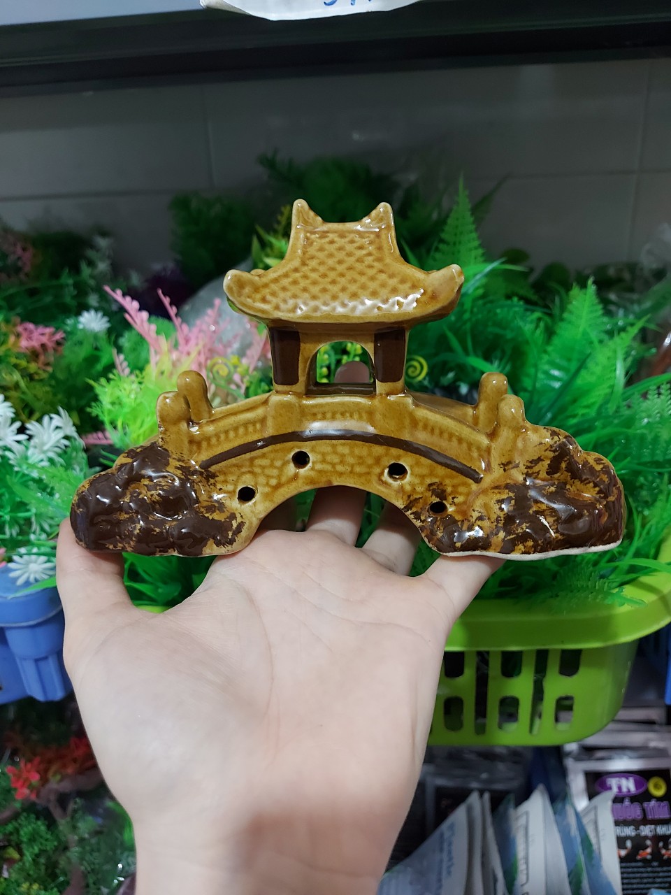 Phụ kiện trang trí bể cá: mẫu Cầu kiều