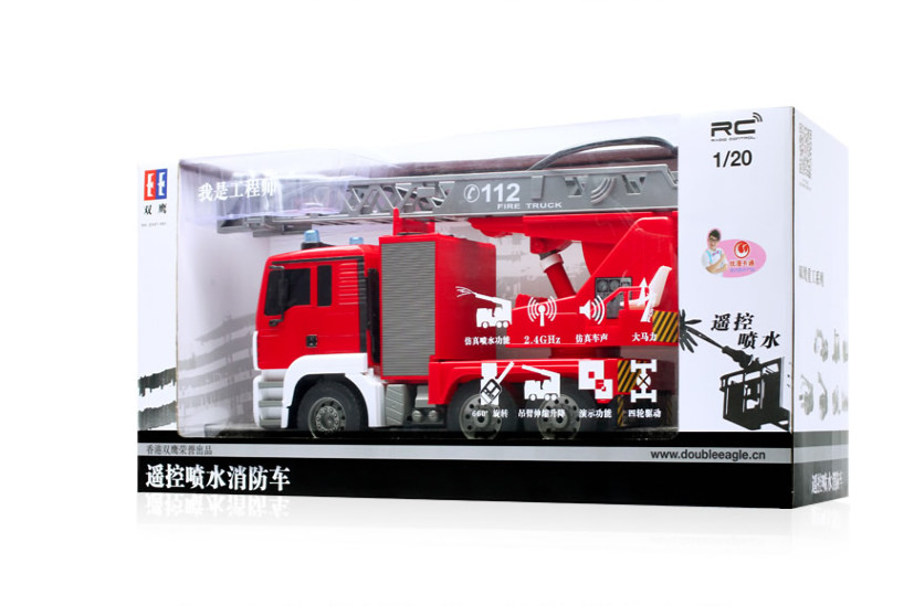 Xe cứu hỏa phun nước cẩu thang điều khiển từ xa E567