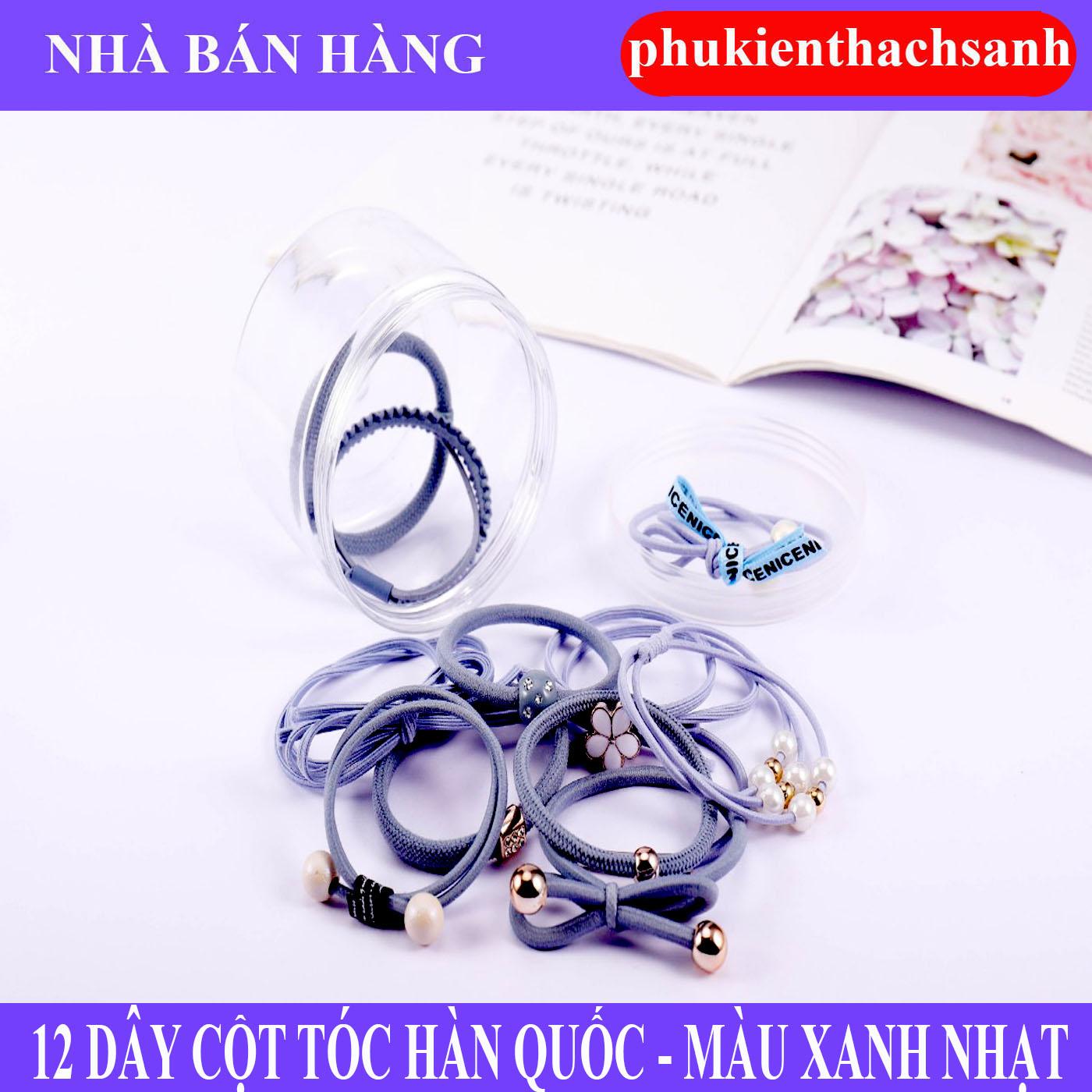 Bộ dây thun cột tóc Hàn Quốc 12 họa tiết