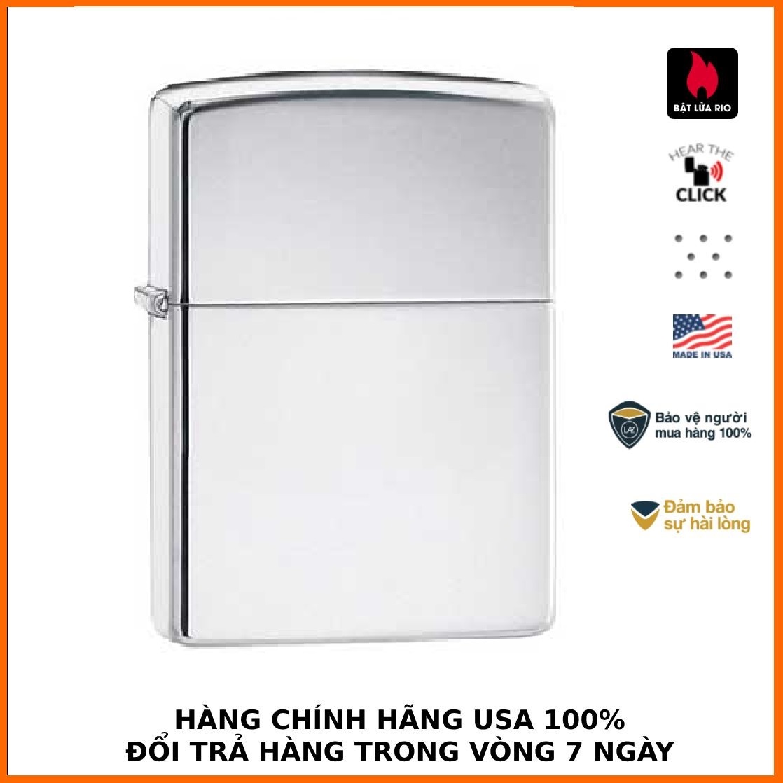 Hộp Quẹt Zippo Armor High Polished Chrome 167