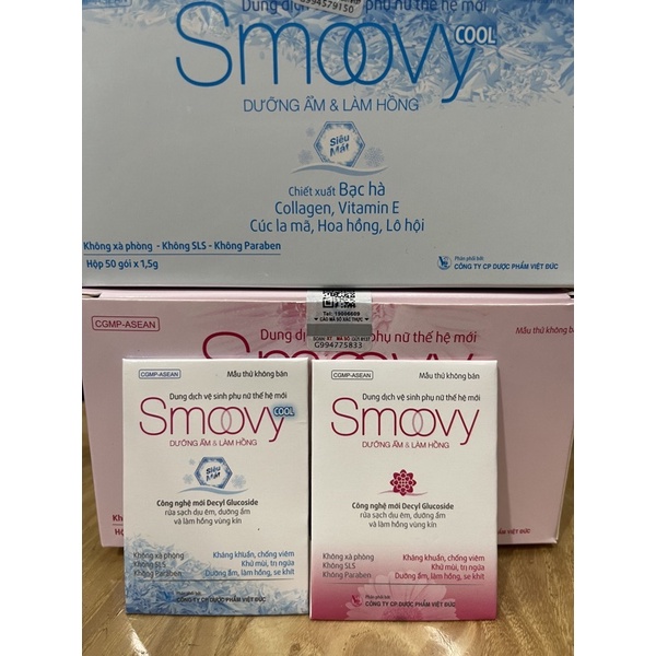 5 gói Dung Dịch Vệ Sinh phụ nữ Smoovy 1,5g