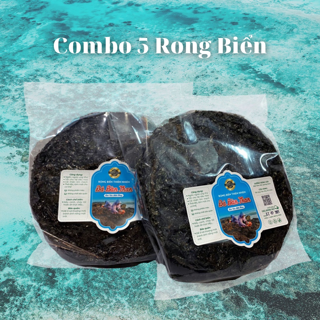 Combo 5 gói rong biển thiên nhiên - rong biển nấu canh - rong biển bàn than - rong mứt nấu canh miền trung