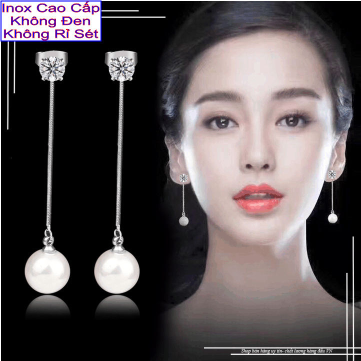 Bông tai ngọc trai dài bông tai ngọc trai dáng dài bông tai ngọc trai đẹp