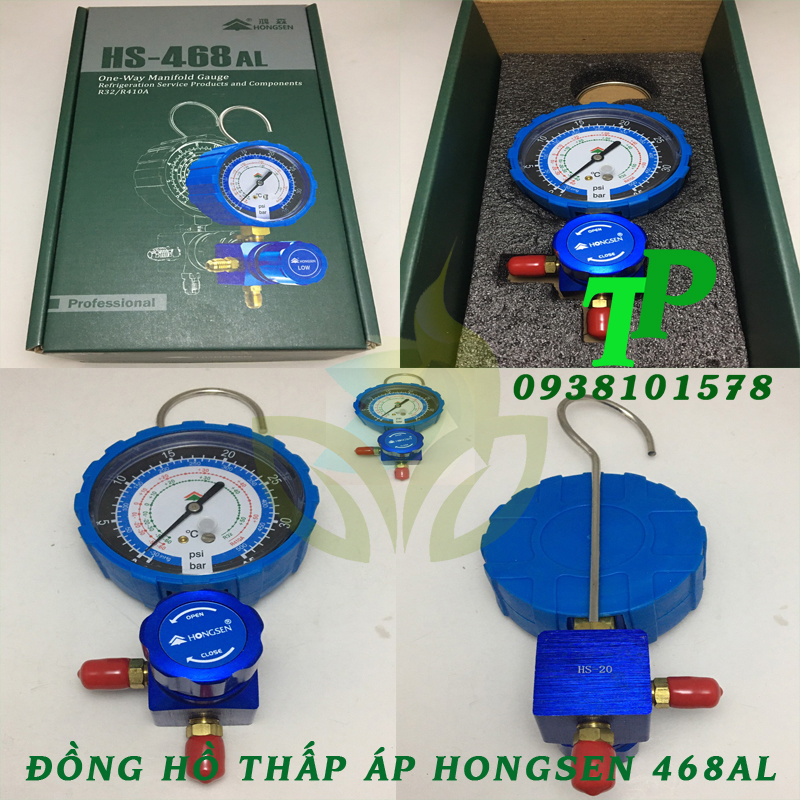 Đồng hồ sạc gas đơn hongsen 468al, đồng hồ gas đơn thấp áp