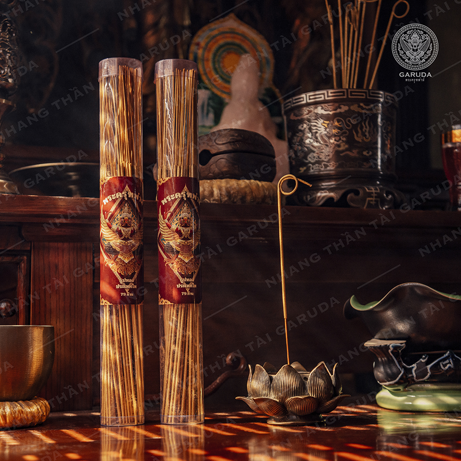 Combo 4 hộp nhang Sạch Thần Tài Garuda không khói Garuda, đốt nhang thơm có mùi dễ chịu không gắt, không độc