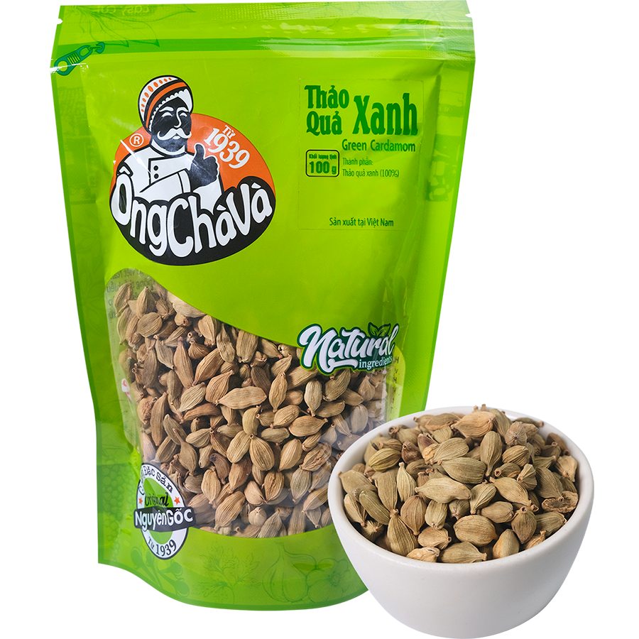 Thảo Quả Xanh thương hiệu Ông Chà Và 100gr - Hàng Chính Hãng