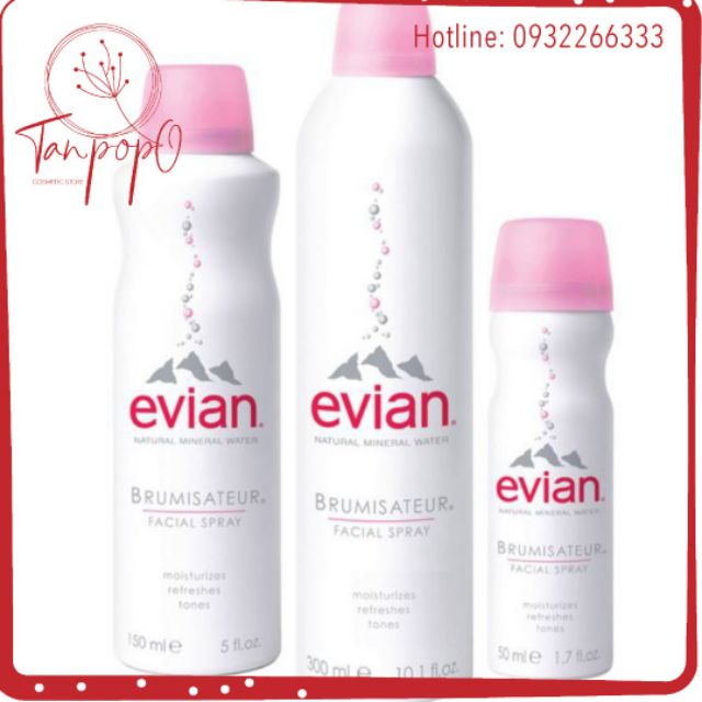 Xịt khoáng thiên nhiên Evian Brumisateur Facial Spray