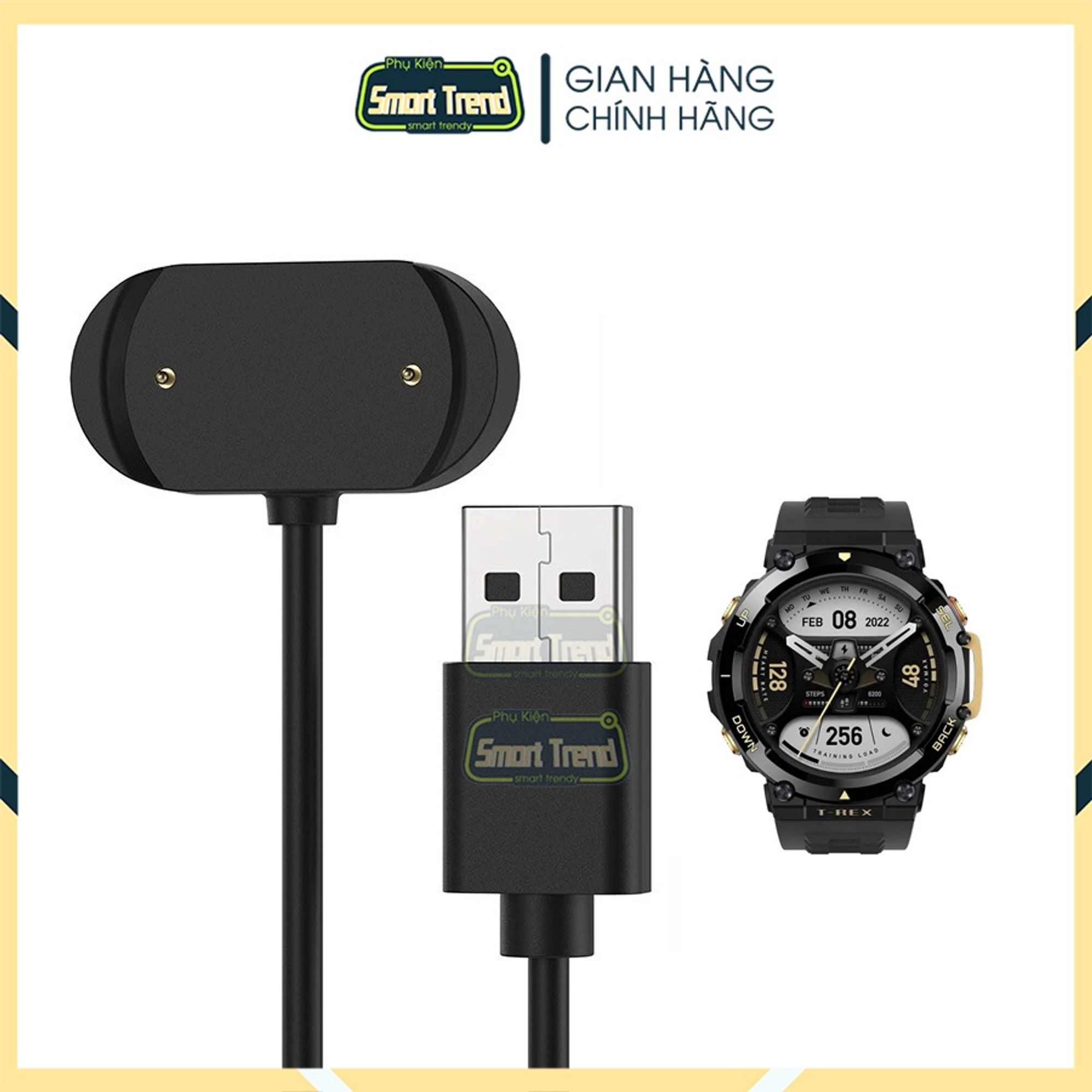 Dây cáp sạc usb đồng hồ thông minh đồng hồ thông minh amazfit t-rex 2 t rex2 nam châm thay thế