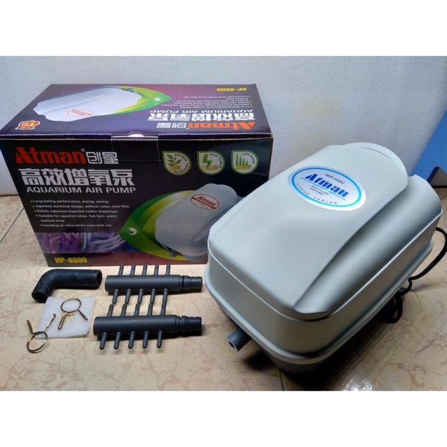 Máy sủi oxy atman air pump hp 8000 - máy thổi khí oxi