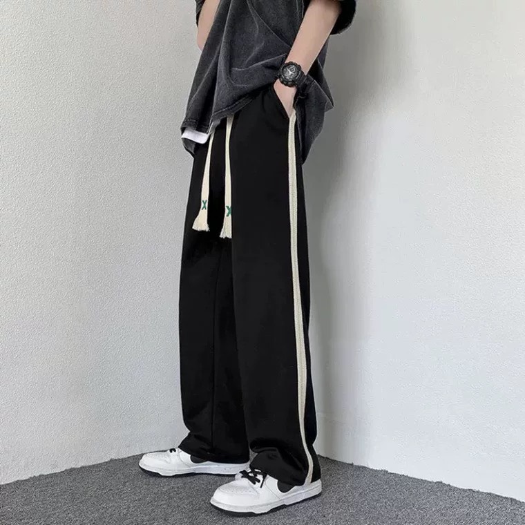 Quần jogger Nam Nữ Unisex- quần ống rộng Kiểu Dáng phối sọc cực chất