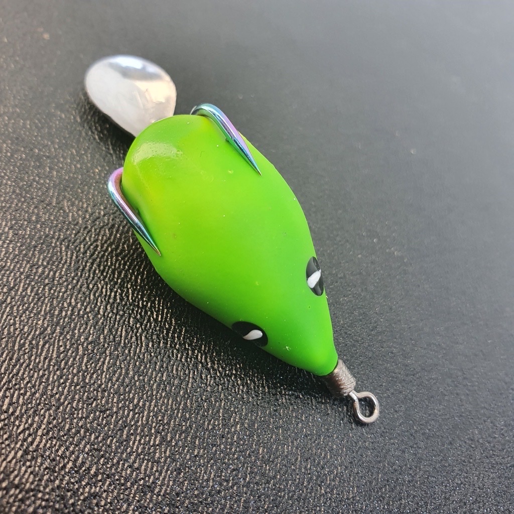 Mồi nhái hơi f35 lưỡi titan- mồi nhái hơi giả câu lure chuyên cá nhát
