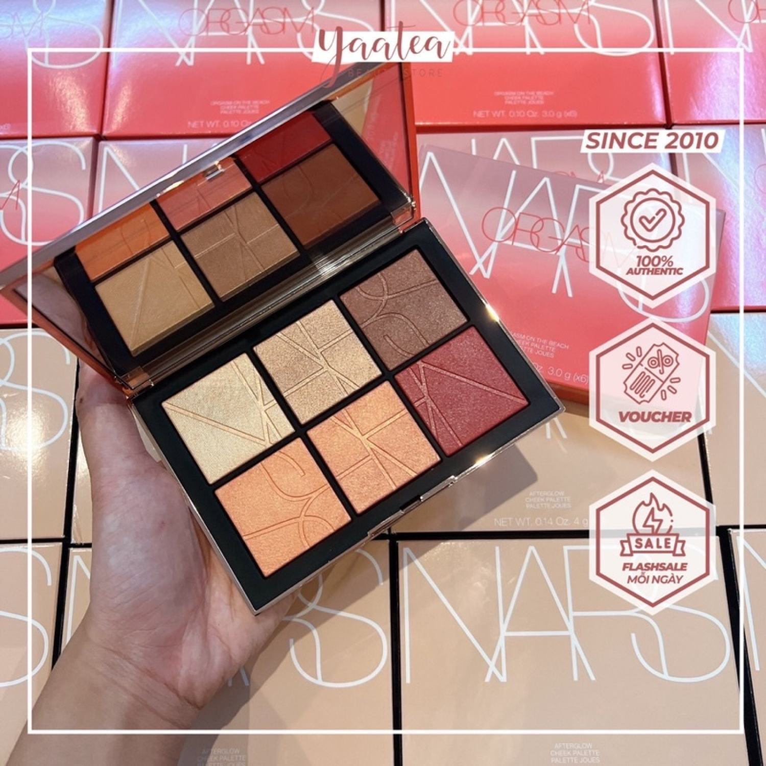 Bảng phấn má hồng nars 6 ô