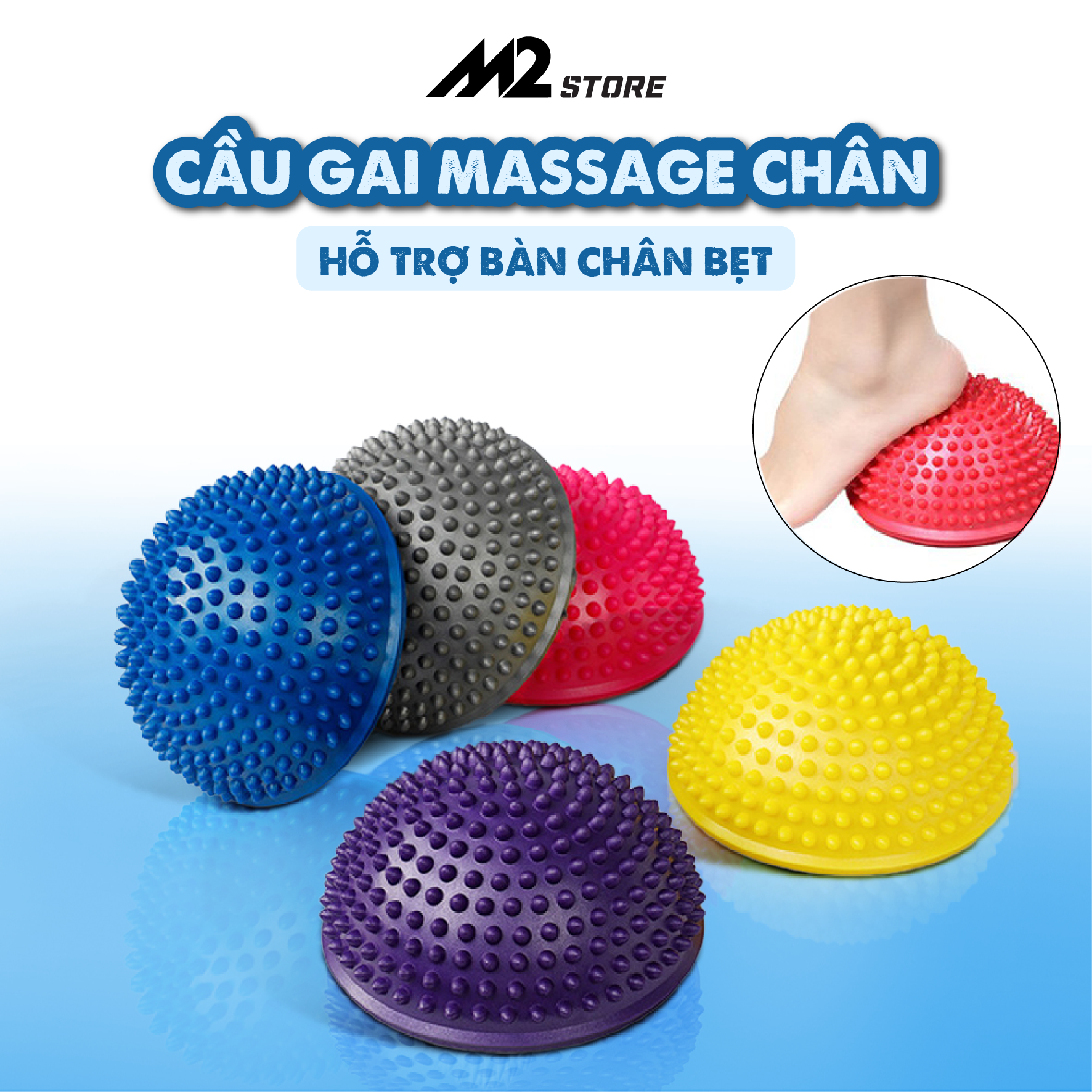 Cầu gai massage chân hỗ trợ bàn chân bẹt giúp bé có gam bàn chân tốt (CGBC01)