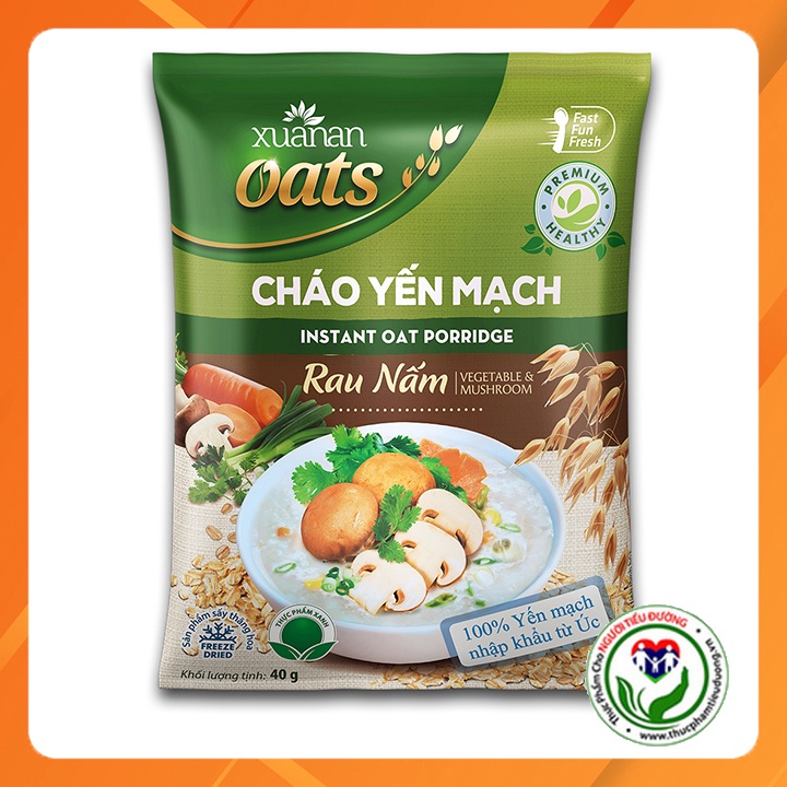 Cháo yến mạch rau nấm Xuân An