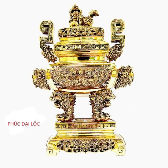 Lư hương vuông Vĩnh Tiến số 2 (VT2) cao 43 cm