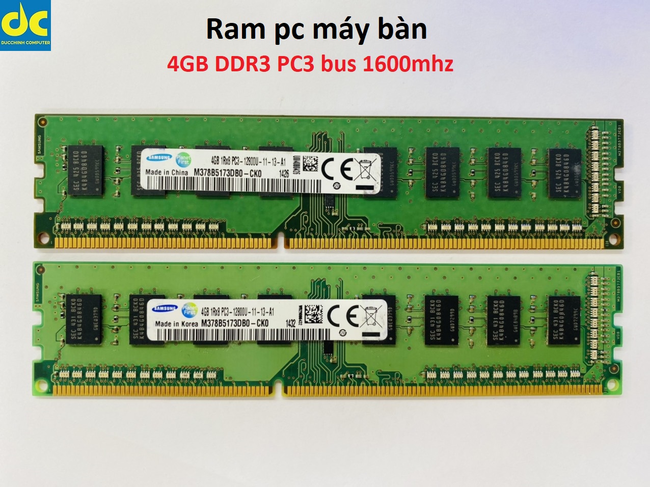 Ram Samsung DDR3 4GB 8GB PC3 -12800S BUS 1600MHZ