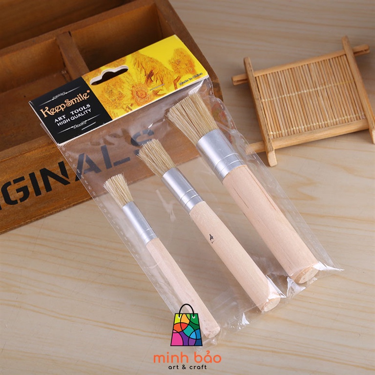 Bộ 3 cọ stencil keep smiling