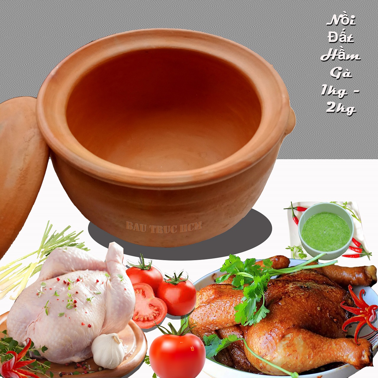 NỒI ĐẤT BIG SIZE HẦM GÀ 2KG [Big size]