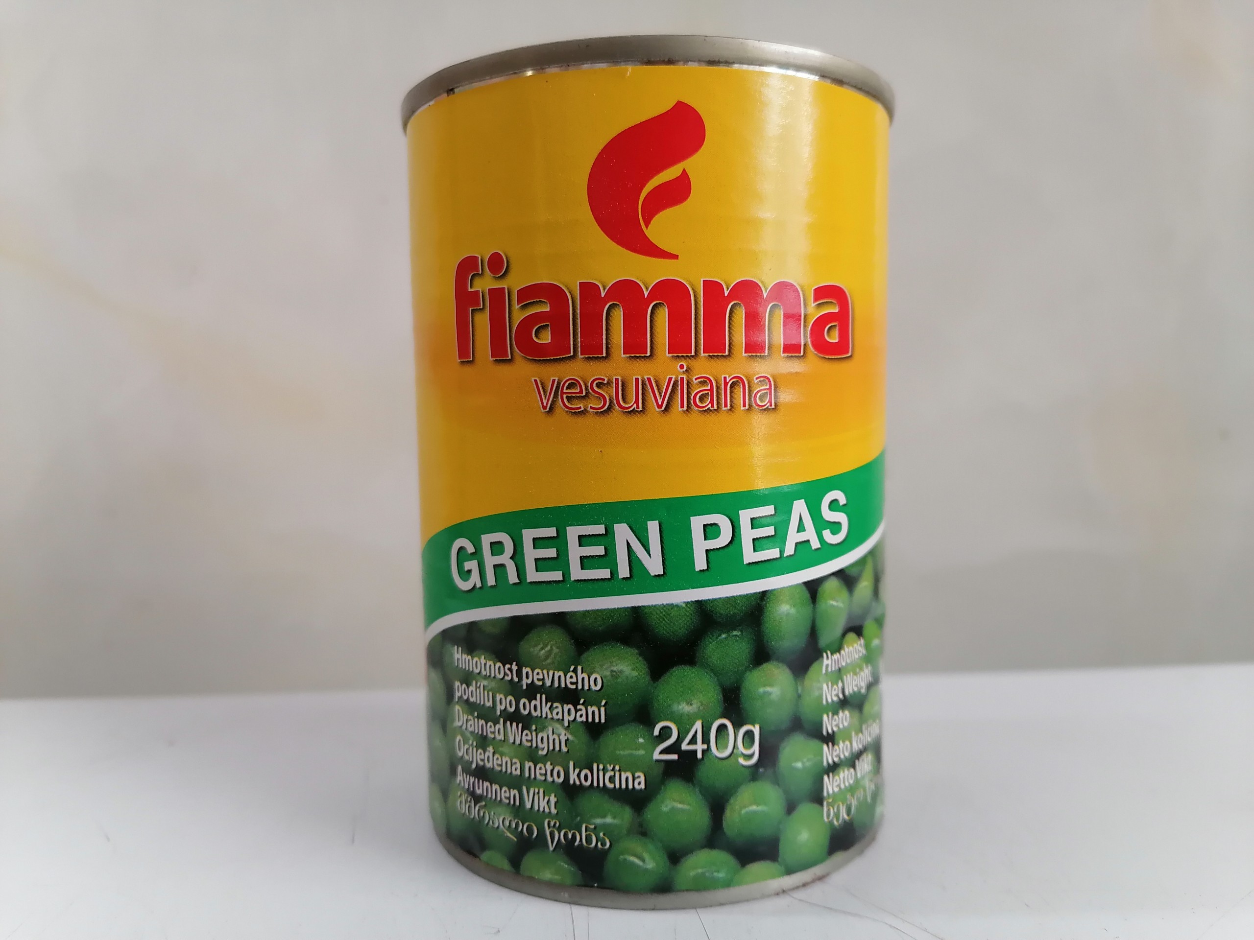 [400g] ĐẬU HÀ LAN NGÂM NƯỚC MUỐI [Itlaia] FIAMMA Green Peas in Brine (halal) (atu-hk)