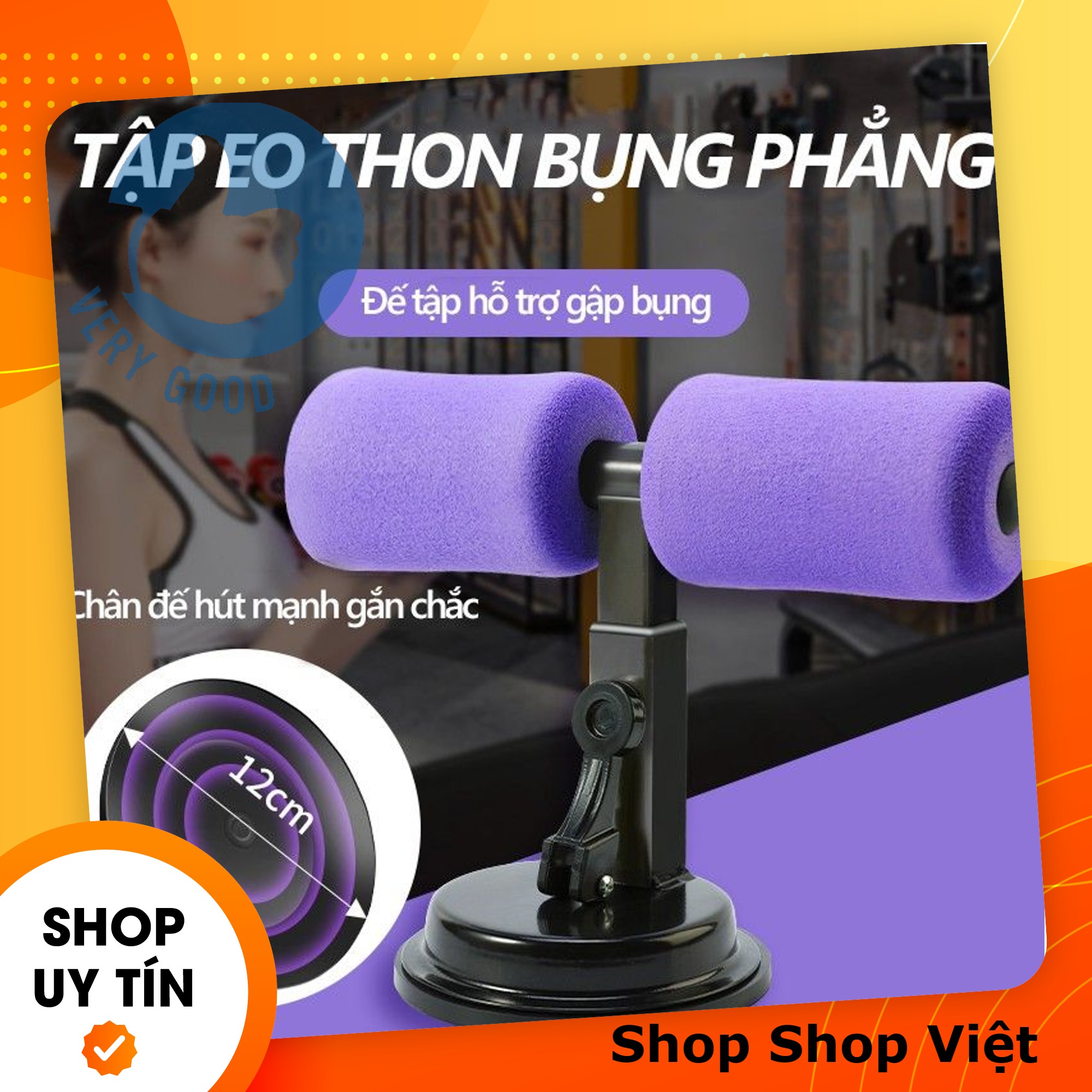Dụng cụ tập cơ bụng , tập eo , tập gym tại nhà đa năng có đế hút chân không cực hiệu quả SSV2556