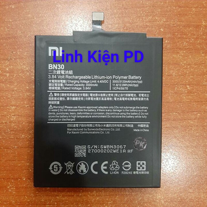 Pin xiaomi bn30 / redmi 4a
