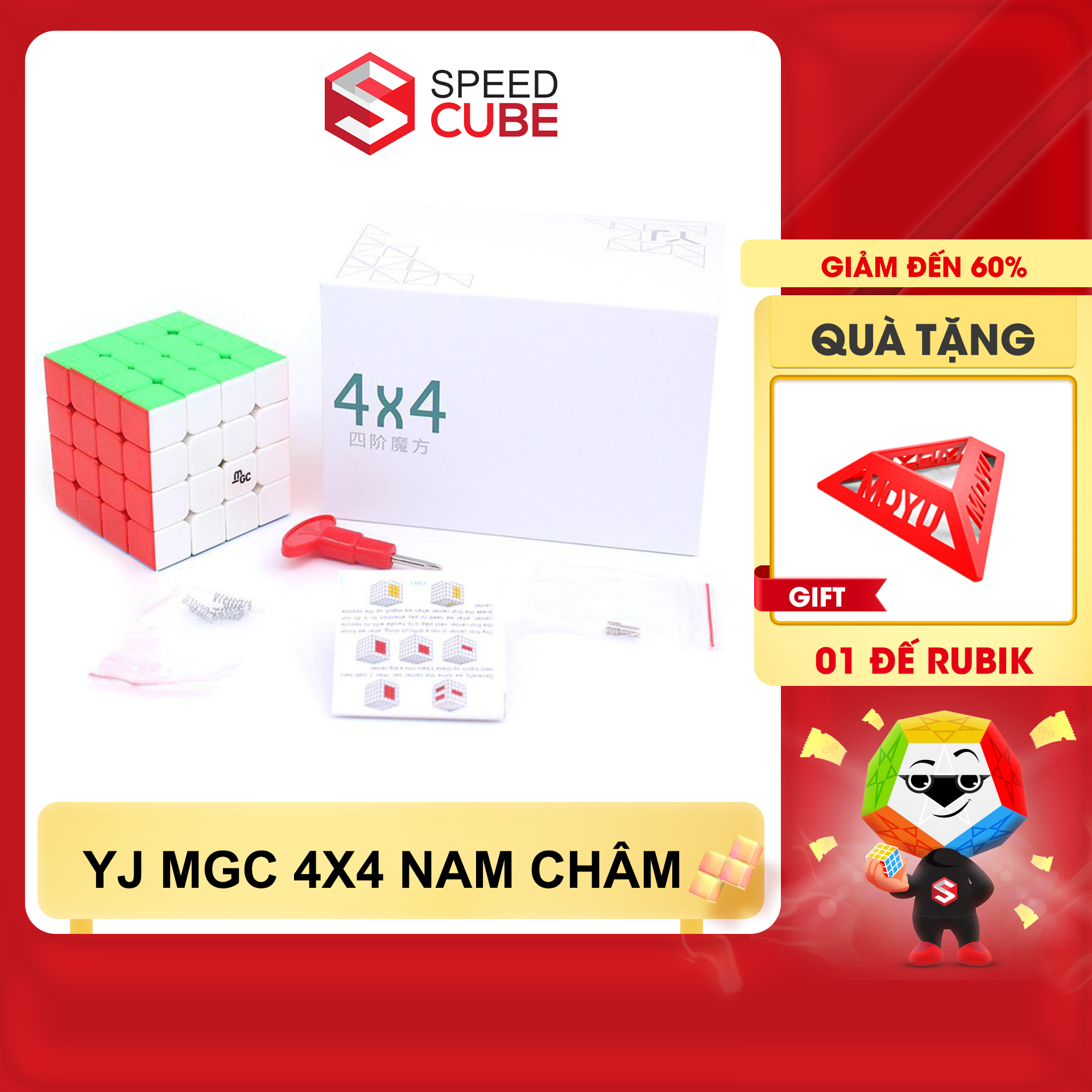 Rubik 4x4 YJ MGC 4 YongJun Cube Khối Lập Phương Rubic 4 Tầng Có Nam Châm