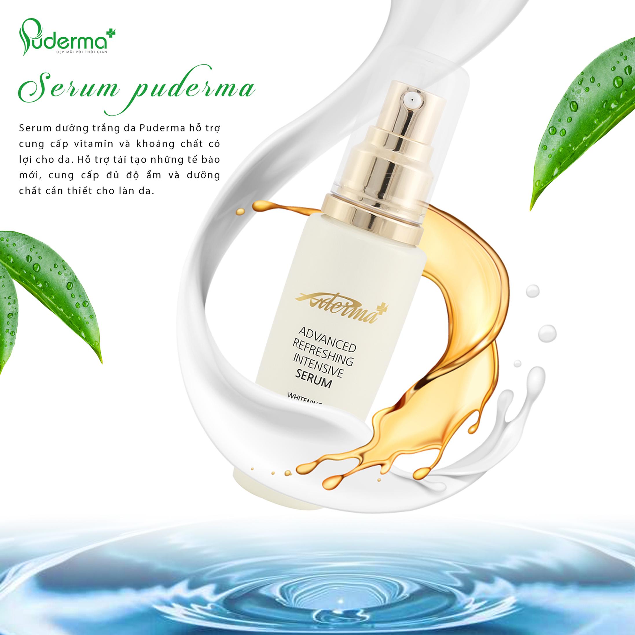 Tinh chất dưỡng da puderma advanced refreshing intensive serum