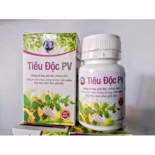 Tiêu độc pv dị ứng, mẩn ngứa, mày đay, mụn nhọt, giải độc