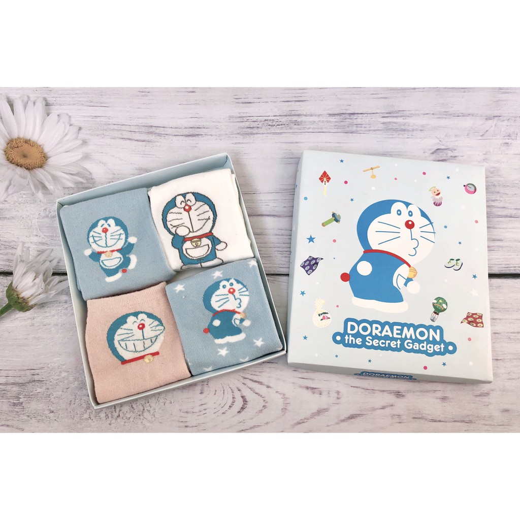 [Rẻ vô địch] VỚ TẤT CỔ NGẮN DORAEMON PHONG CÁCH HÀN QUỐC - VỚ TẤT CỔ NGẮN DOREMON