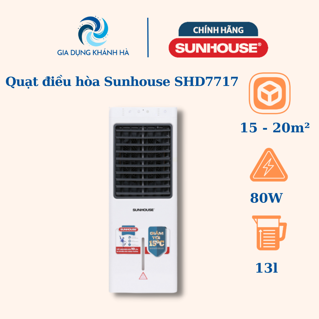 QUẠT ĐỀU HÒA SUNHOUSE SHD7717 - Hàng trưng bày , Bảo hành chính hãng 12 tháng