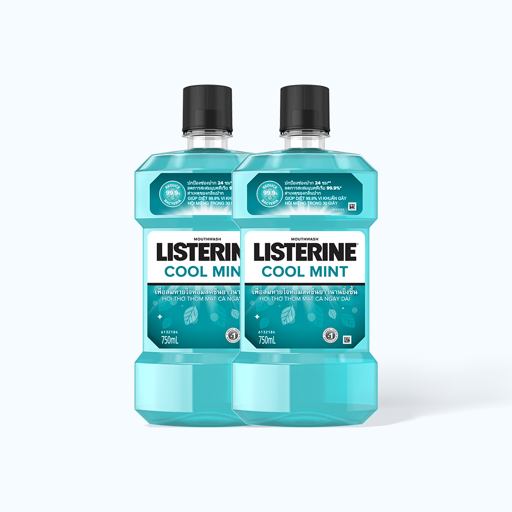Bộ đôi nước súc miệng Listerine Cool Mint