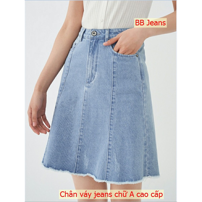 HCM]Chân váy jeans dáng chữ A form shop đẹp mới ra đủ size S-M-L ...
